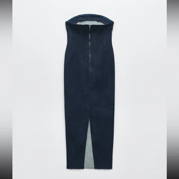 Zara Fitted ZW Denim Dress - Picture 8 of 14